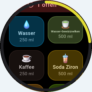 Getränke direkt an der Smartwatch buchen
